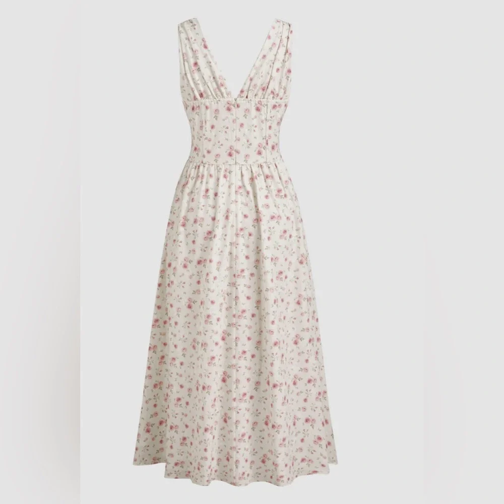 Cider NWT floral knotted corset dress, large - Picture 1 of 9